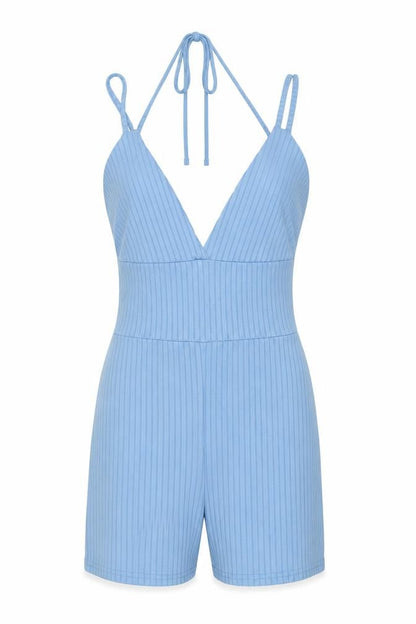 Womens UK Size 6 PRETTYLITTLETHING One-Piece Blue Playsuit