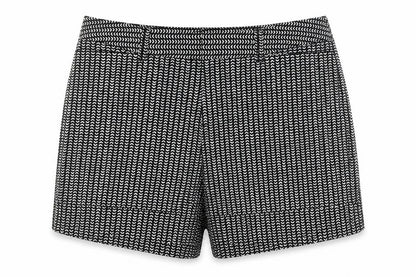 Ellen Reyes Womens Black Cotton Basic Shorts Size 10 L4 in Regular Zip - Turn Ups