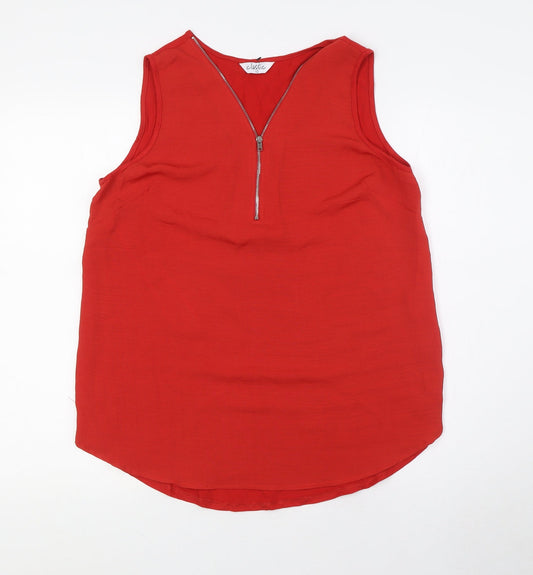 Womens UK Size 10 Classic Red Camisole T-Shirt