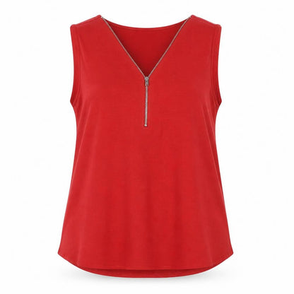 Womens UK Size 10 Classic Red Camisole T-Shirt