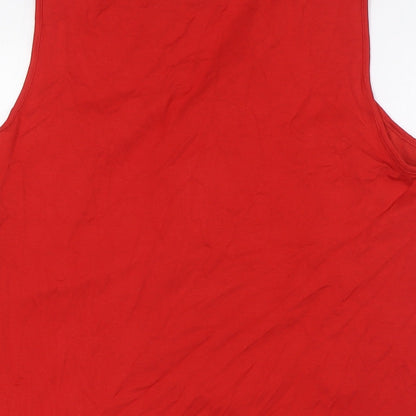Womens UK Size 10 Classic Red Camisole T-Shirt