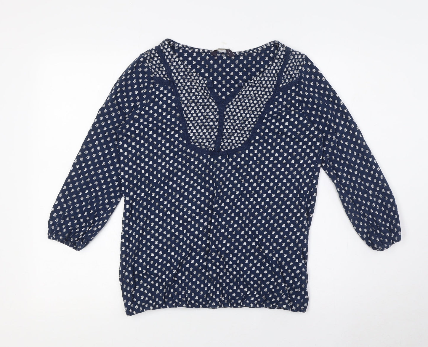 Womens UK Size 12 Marks and Spencer Blue Basic Blouse