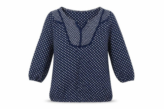 Womens UK Size 12 Marks and Spencer Blue Basic Blouse