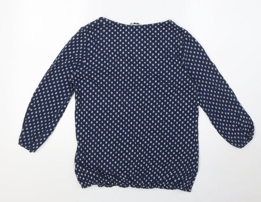 Womens UK Size 12 Marks and Spencer Blue Basic Blouse