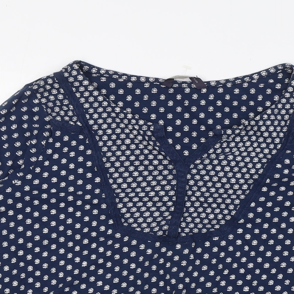 Womens UK Size 12 Marks and Spencer Blue Basic Blouse