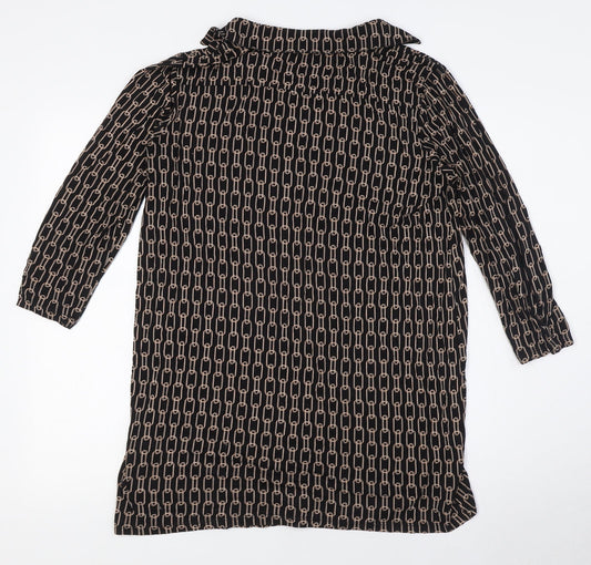 Womens UK Size 14 Principles Black Tunic Blouse