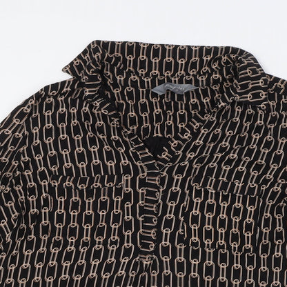 Womens UK Size 14 Principles Black Tunic Blouse