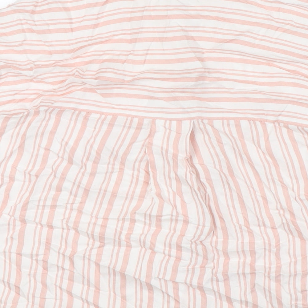 Womens UK Size 4 H&M Pink Basic Button-Up