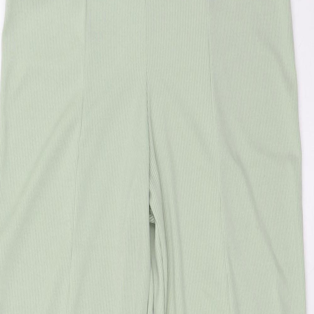 Womens UK Size 12 Boohoo Regular Fit  Green Trousers