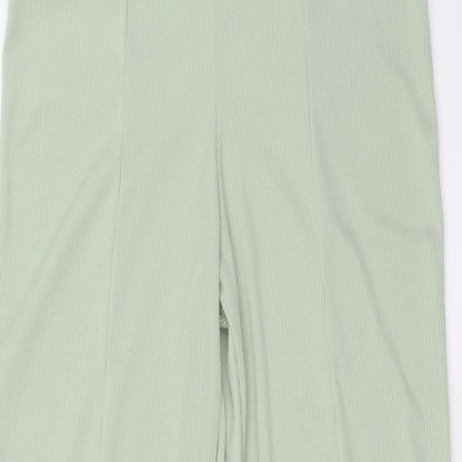 Womens UK Size 12 Boohoo Regular Fit  Green Trousers