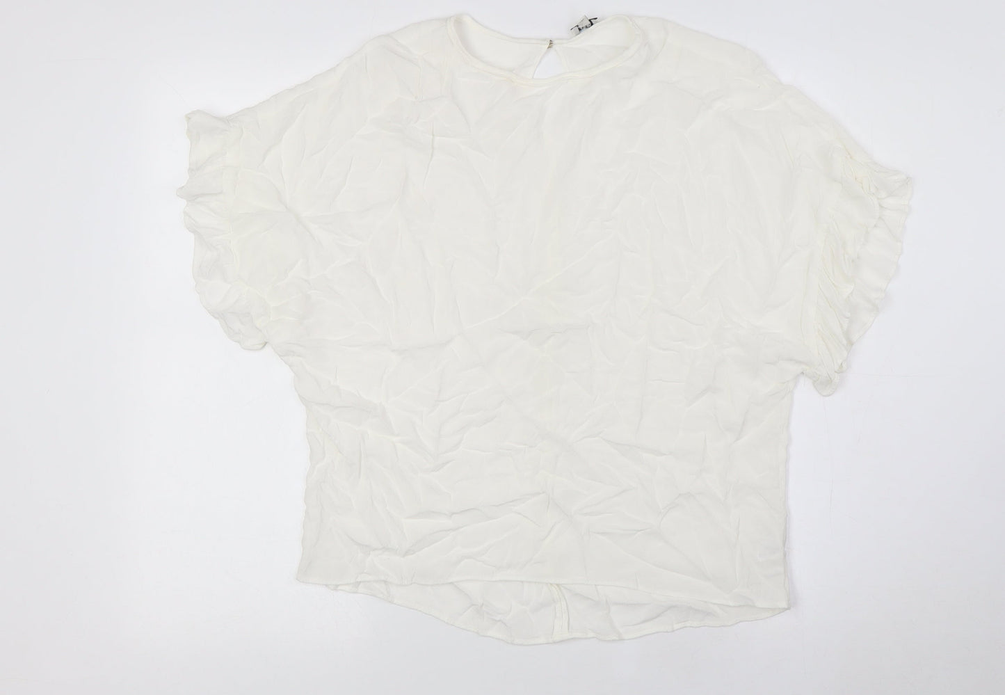 Womens UK Size S River Island Ivory Basic Blouse