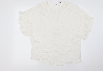 Womens UK Size S River Island Ivory Basic Blouse