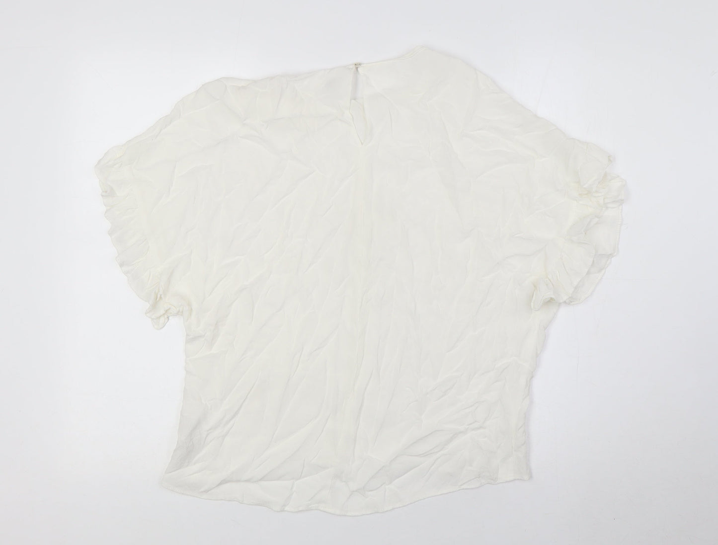 Womens UK Size S River Island Ivory Basic Blouse