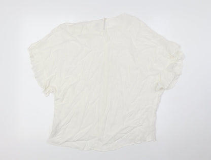 Womens UK Size S River Island Ivory Basic Blouse