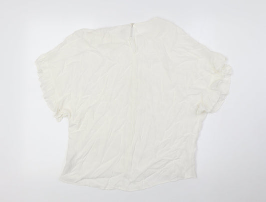 Womens UK Size S River Island Ivory Basic Blouse