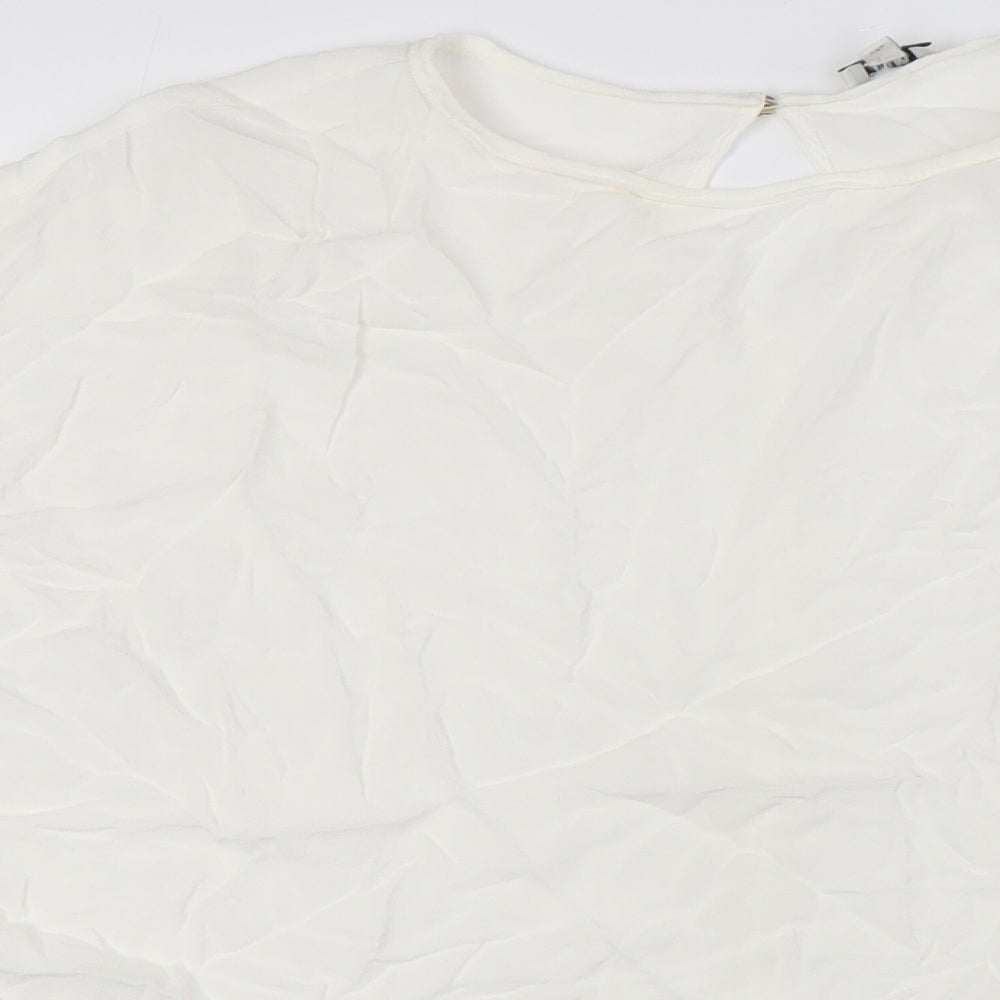 Womens UK Size S River Island Ivory Basic Blouse