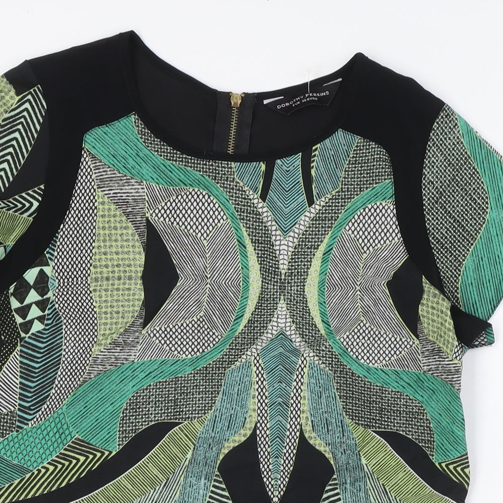 Womens UK Size 8 Dorothy Perkins Multicoloured Basic Button-Up