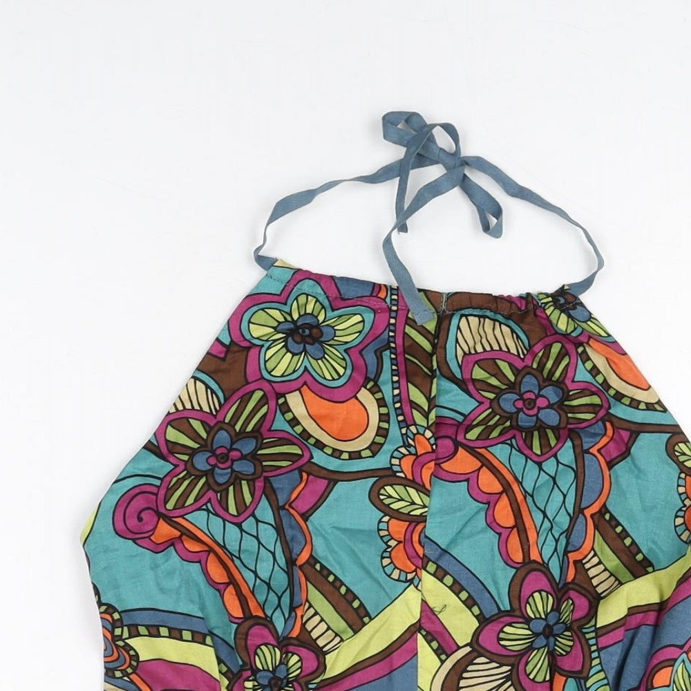 Womens UK Size 14 Topshop Multicoloured Basic T-Shirt