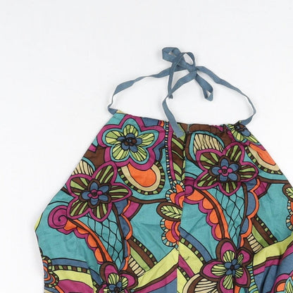 Womens UK Size 14 Topshop Multicoloured Basic T-Shirt
