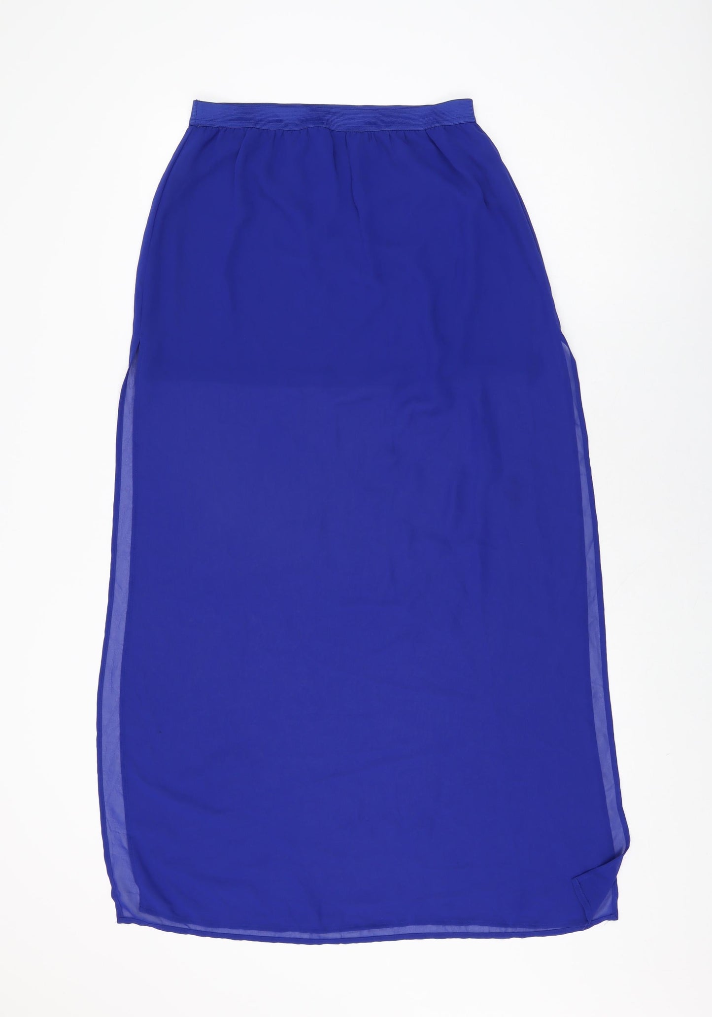 H&M Womens Blue Polyester Maxi Skirt Size 10