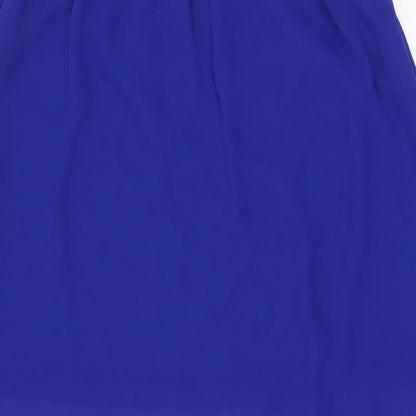 H&M Womens Blue Polyester Maxi Skirt Size 10