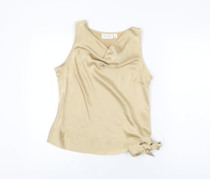 Womens UK Size 12 OFF Shoot Gold Basic T-Shirt