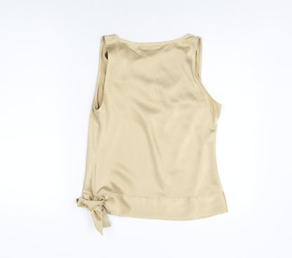 Womens UK Size 12 OFF Shoot Gold Basic T-Shirt
