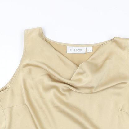 Womens UK Size 12 OFF Shoot Gold Basic T-Shirt