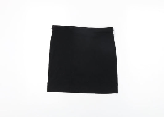 H&M Womens Black Cotton Mini Skirt Size S