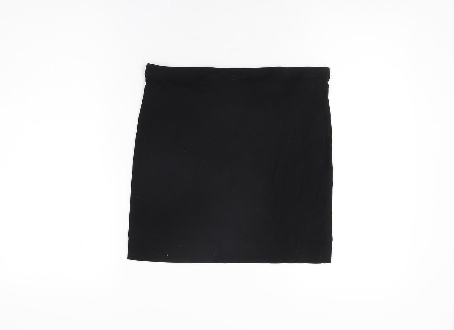H&M Womens Black Cotton Mini Skirt Size S