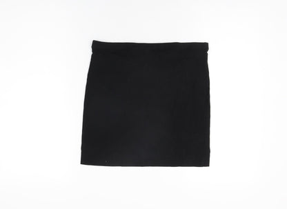 H&M Womens Black Cotton Mini Skirt Size S