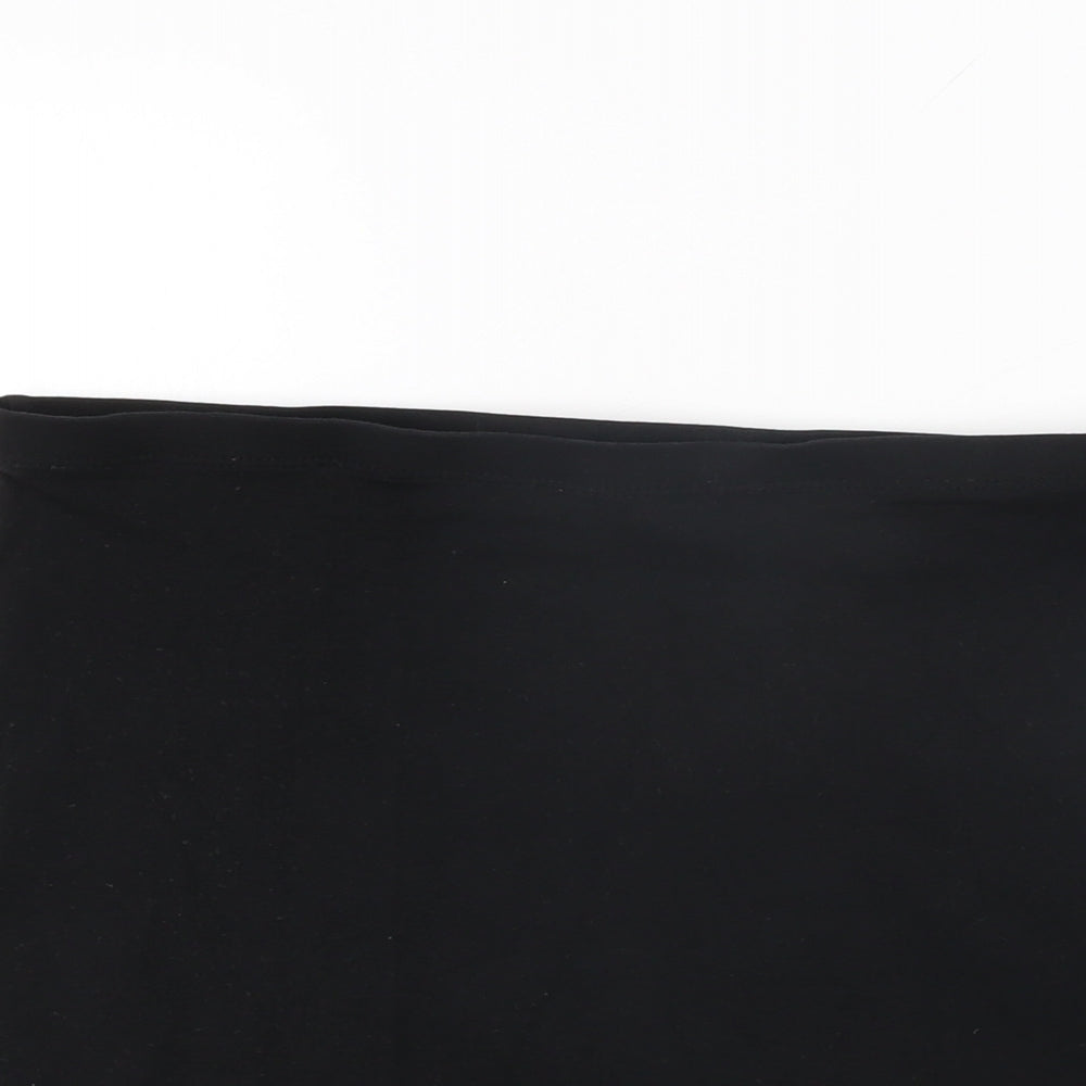 H&M Womens Black Cotton Mini Skirt Size S