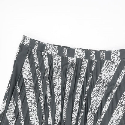 NEXT Womens Grey Geometric Polyester Swing Skirt Size 10