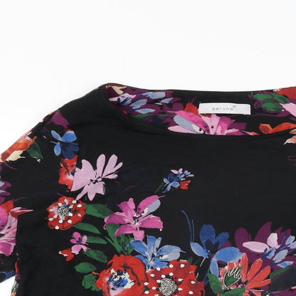 Womens UK Size 10 Per Una Black Basic T-Shirt