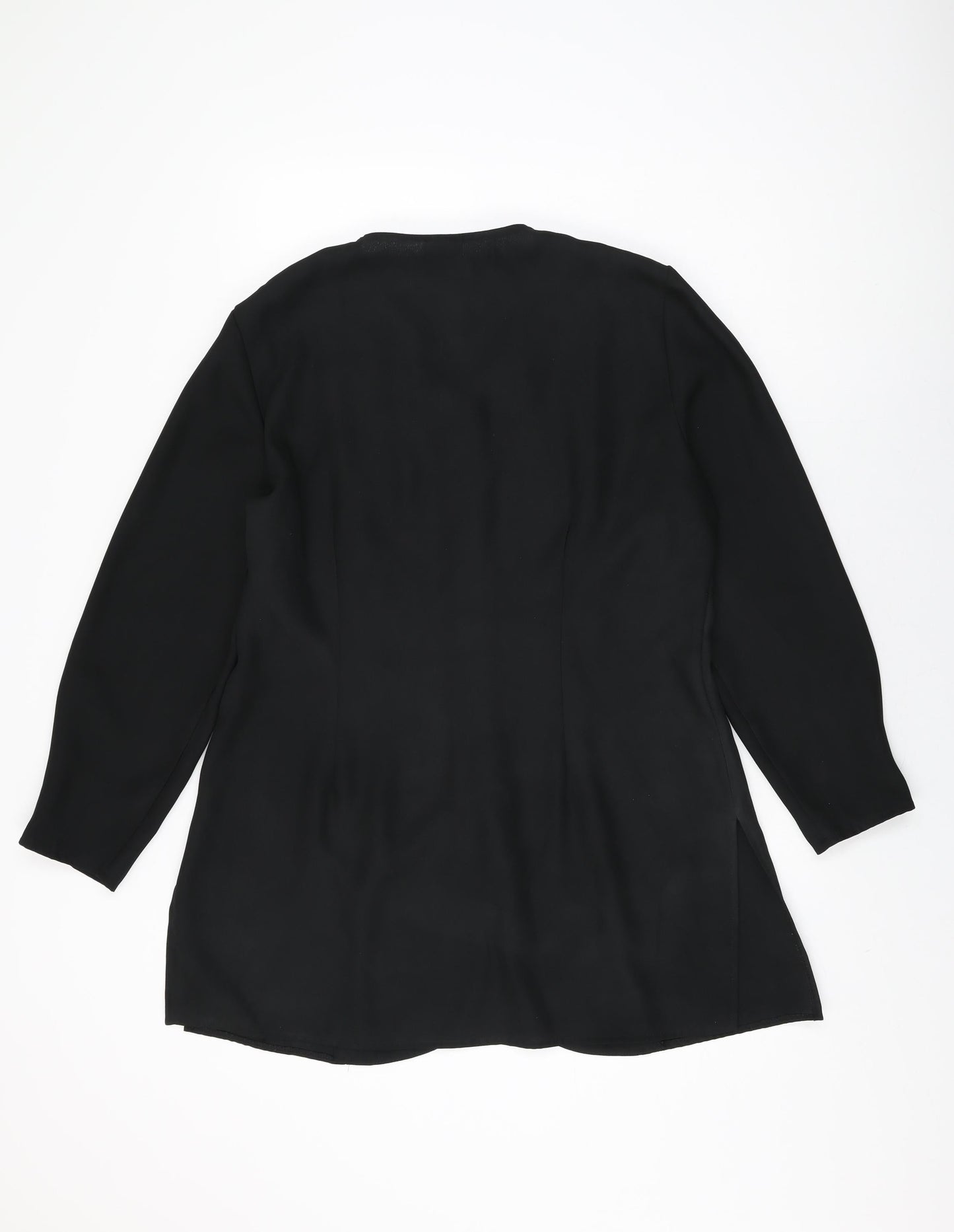 Womens UK Size 16 OPUS Black Basic Button-Up