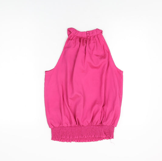Womens UK Size 10 Et Vous Pink Basic Blouse