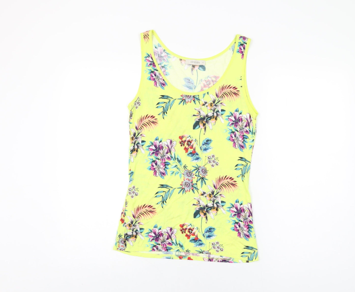 Womens UK Size M Oasis Yellow Basic Tank