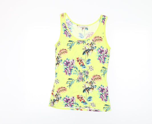 Womens UK Size M Oasis Yellow Basic Tank