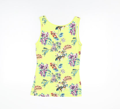 Womens UK Size M Oasis Yellow Basic Tank