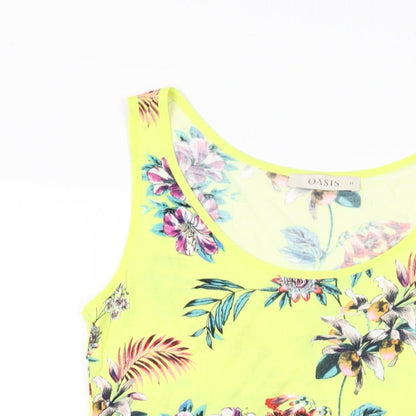 Womens UK Size M Oasis Yellow Basic Tank