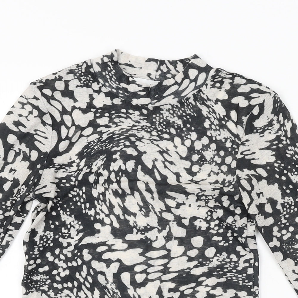 Womens UK Size 8 Topshop Black Basic T-Shirt