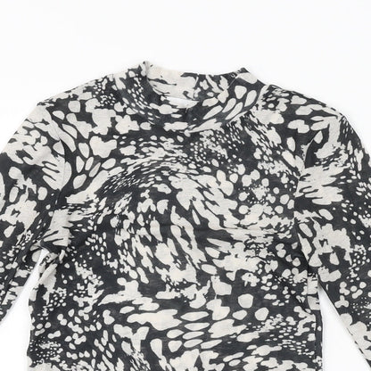 Womens UK Size 8 Topshop Black Basic T-Shirt