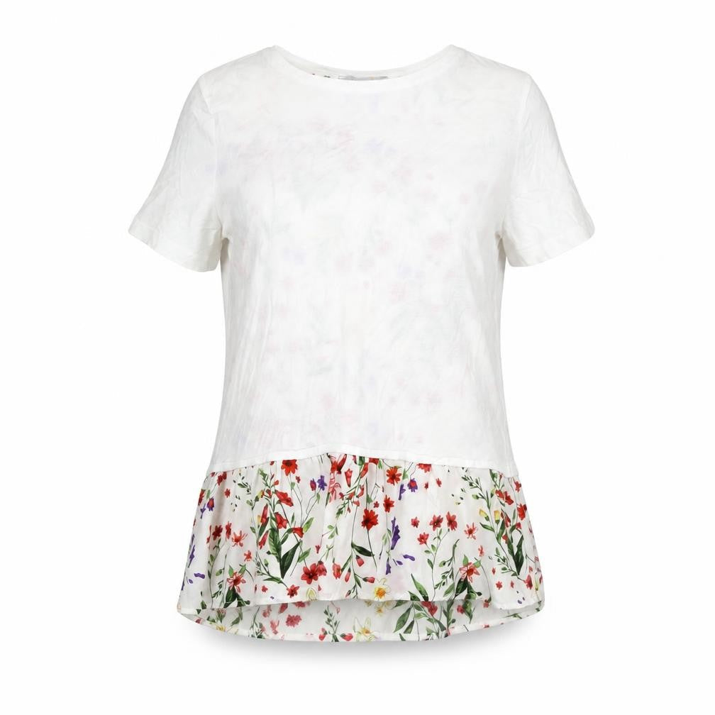 Womens UK Size 10 Per Una White Basic T-Shirt