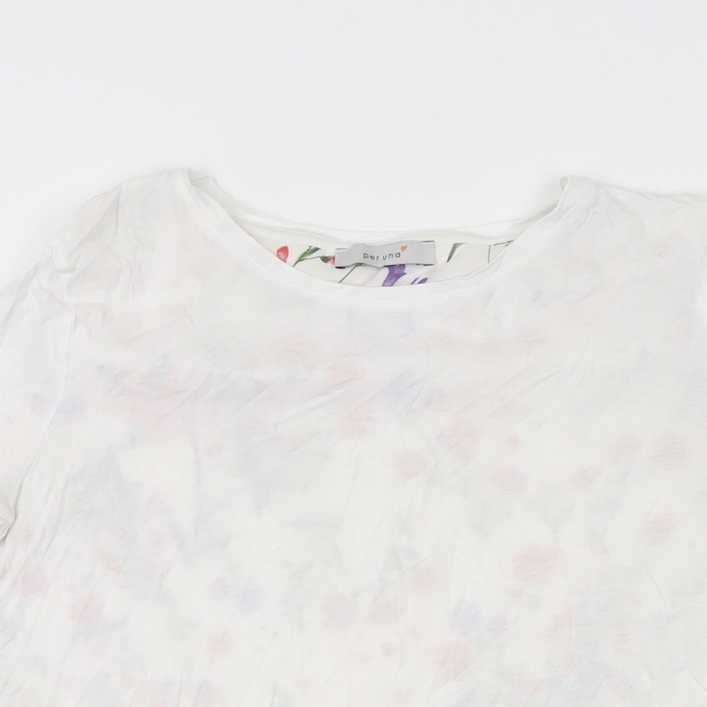 Womens UK Size 10 Per Una White Basic T-Shirt