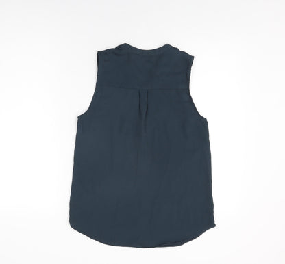Womens UK Size 6 H&M Blue Basic Blouse