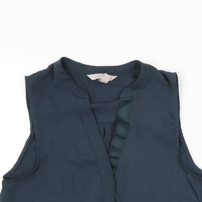 Womens UK Size 6 H&M Blue Basic Blouse