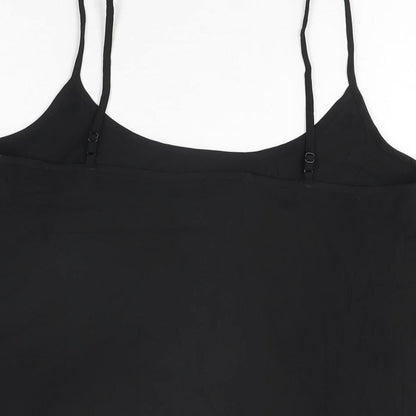 Marks and Spencer Womens Black Polyester Camisole T-Shirt Size 8 Scoop Neck