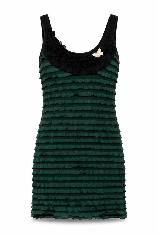 Little Mistress Womens Green Cotton Bodycon Size S Round Neck Pullover