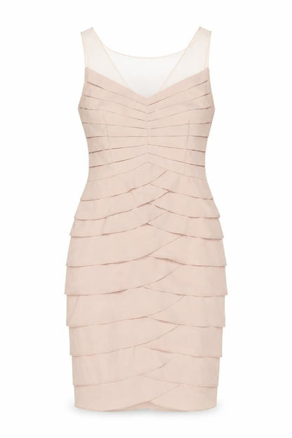 Phase Eight Womens Pink Polyester Bodycon Size 8 Round Neck Zip
