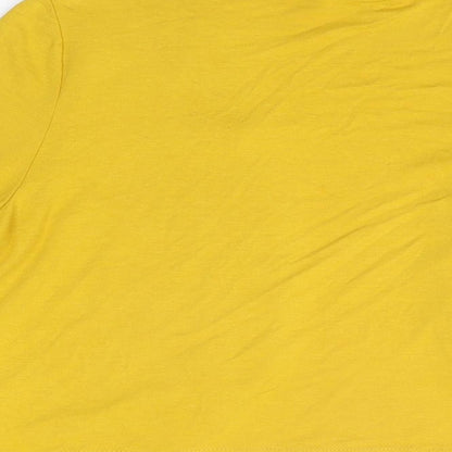 Womens UK Size M Klass Yellow Cropped T-Shirt